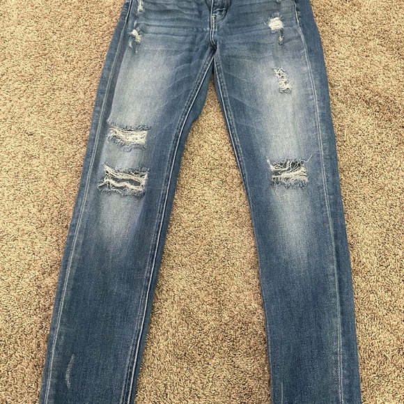 Flying Monkey Distressed Blue Jeans - Picture 12 of 13